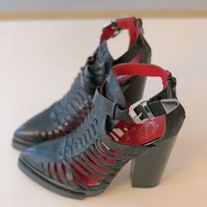 Jeffrey Campbell heeled, strappy booties - Black - 9.5